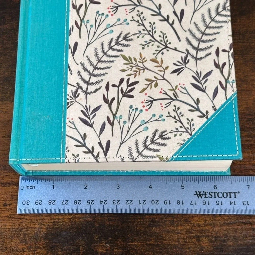 NKJV Journal the Word Bible Cloth Blue Floral Christianity Jesus Religion God